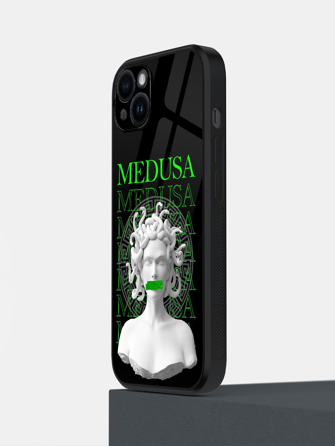 

macmerise Cartoon Characters Printed iPhone 14 Plus Back Case Mobile Accessories, Black