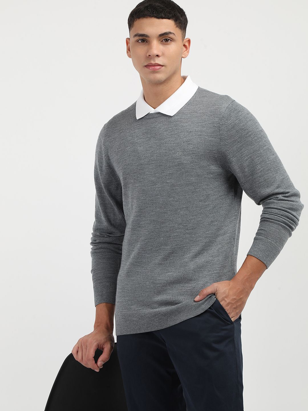 

Calvin Klein Jeans Men Woollen Pullover, Grey