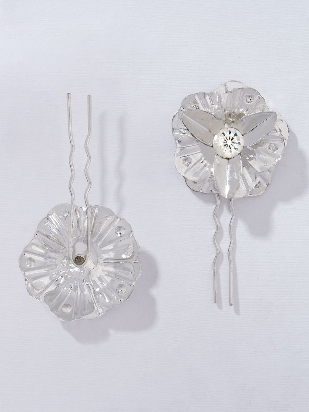 

HAIR DRAMA CO. Women Set of 2 U Pins, Silver