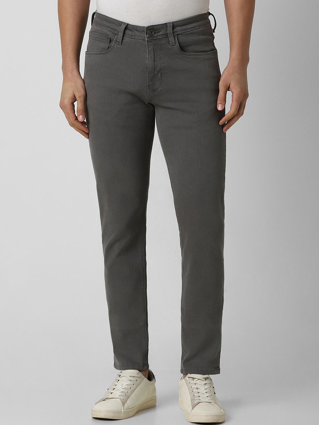 

V Dot Men Skinny Fit Jeans, Grey