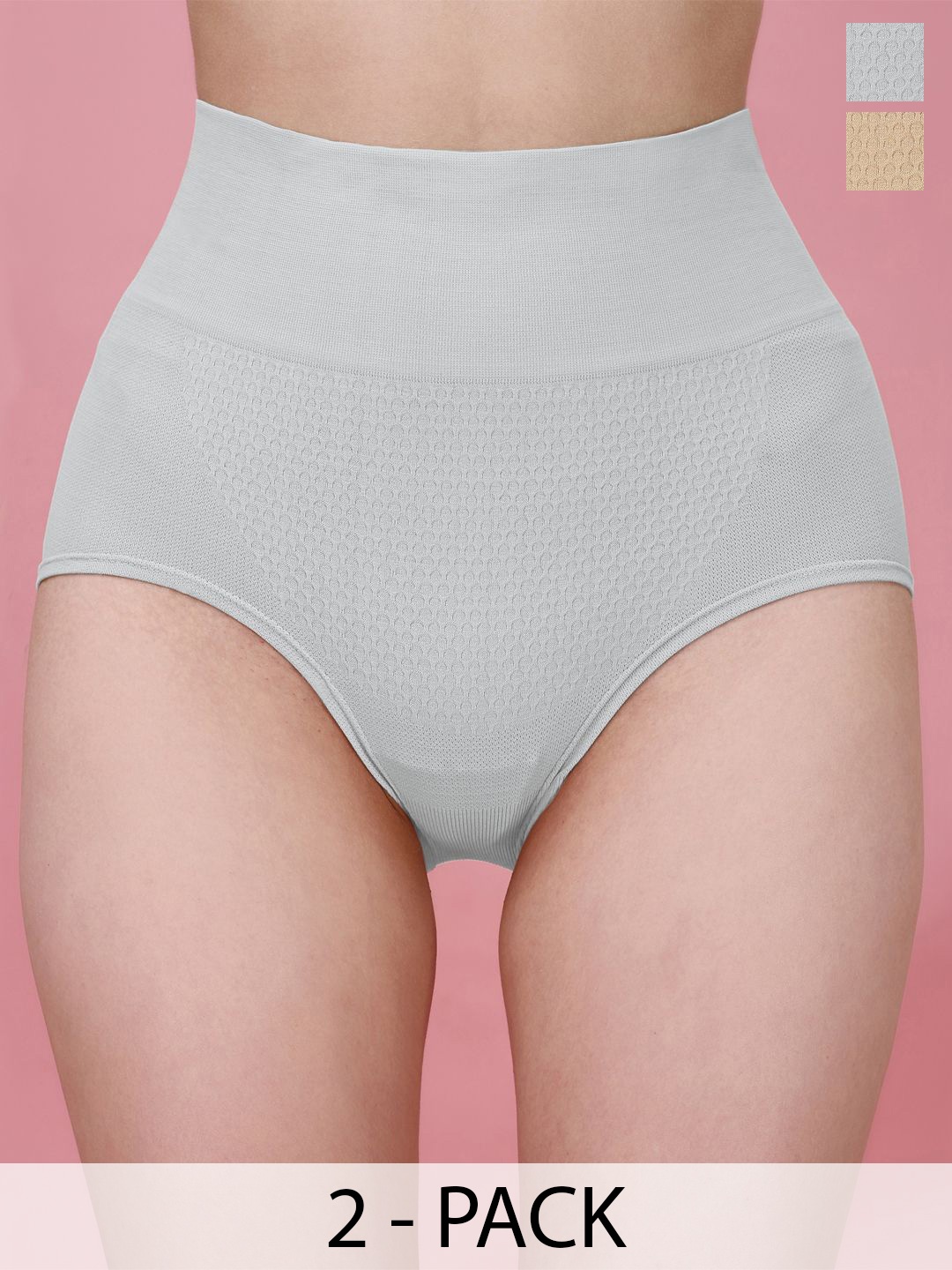 

Trendmalls Pack Of 2 Seamless Shapewear, Beige
