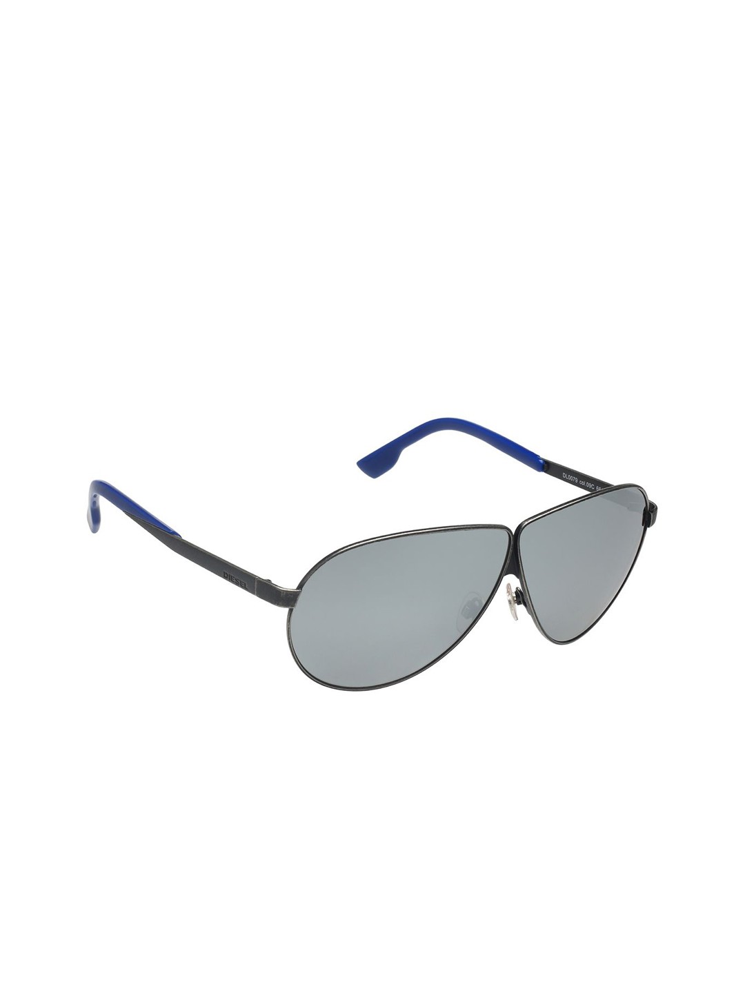 

DIESEL Men Aviator Sunglasses With UV Protected Lens DL0079 09C 66 S, Silver