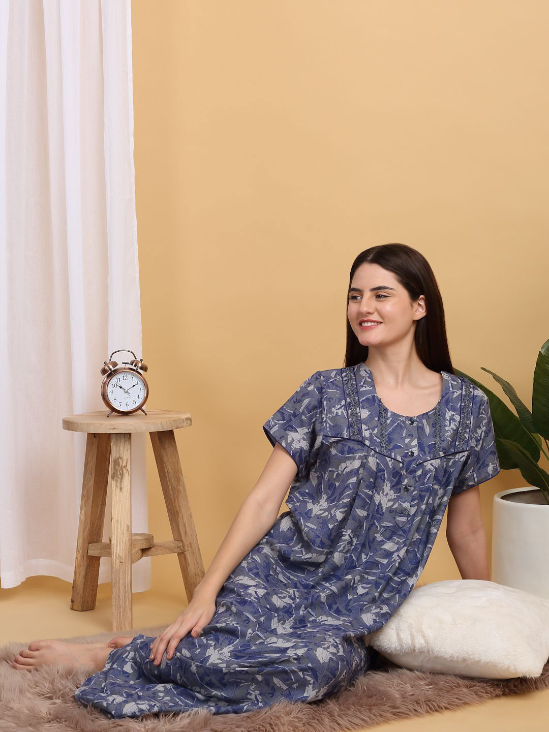 

Sweet Dreams Printed Maxi Nightdress, Blue
