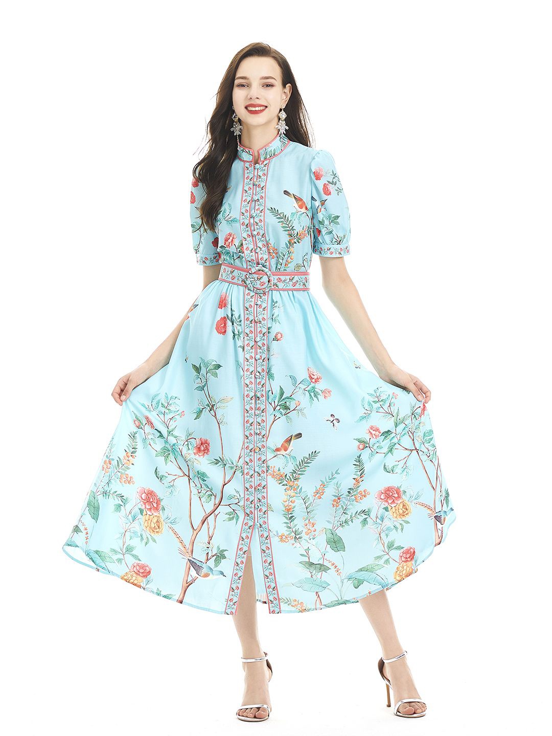 

JC Collection Floral Print Fit & Flare Midi Dress, Multi