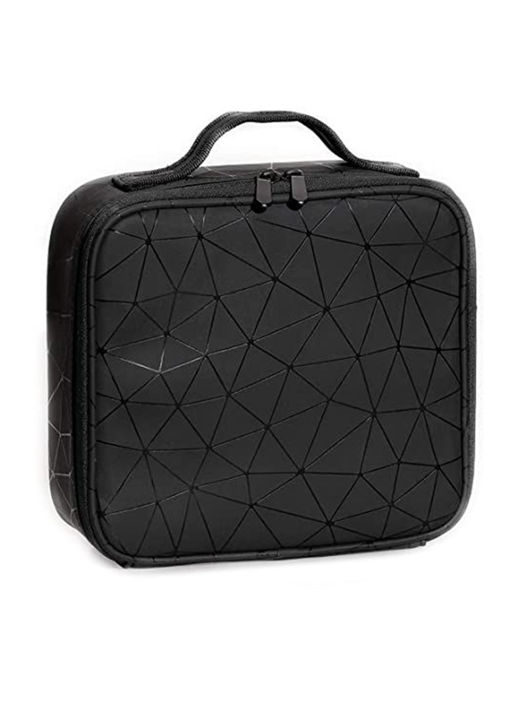 

Makeup By Siti Geometric Printed Makeup Pouch, Black