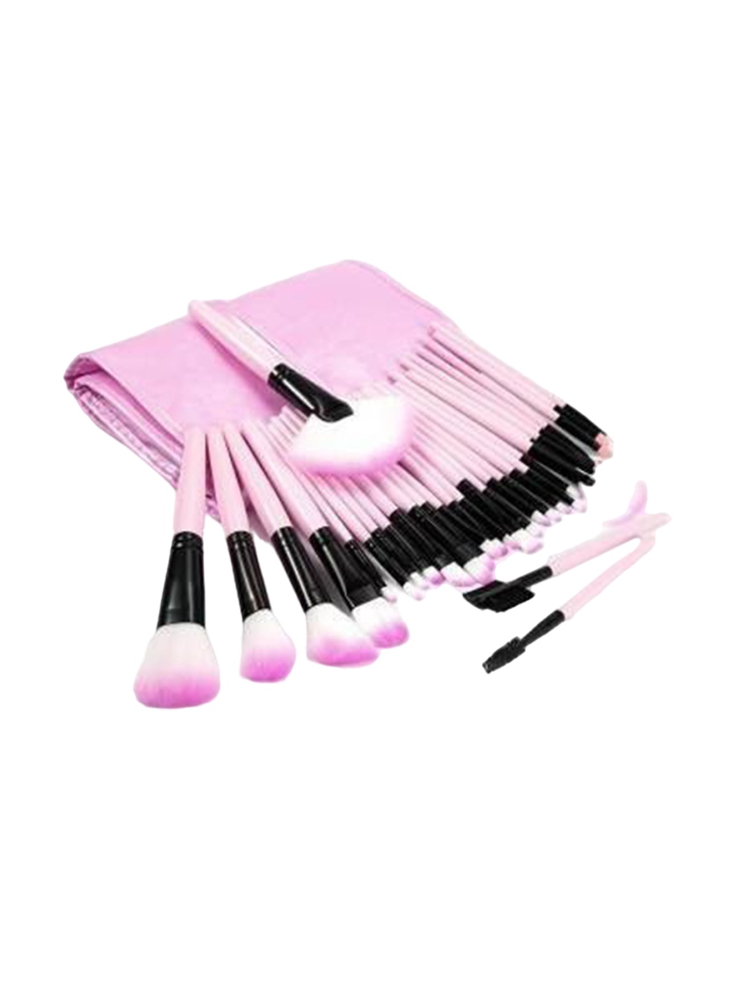 

Yoana Set of 24 Eyelash Lip Foundation Eye Shadow Beauty Makeup Brushes, Pink
