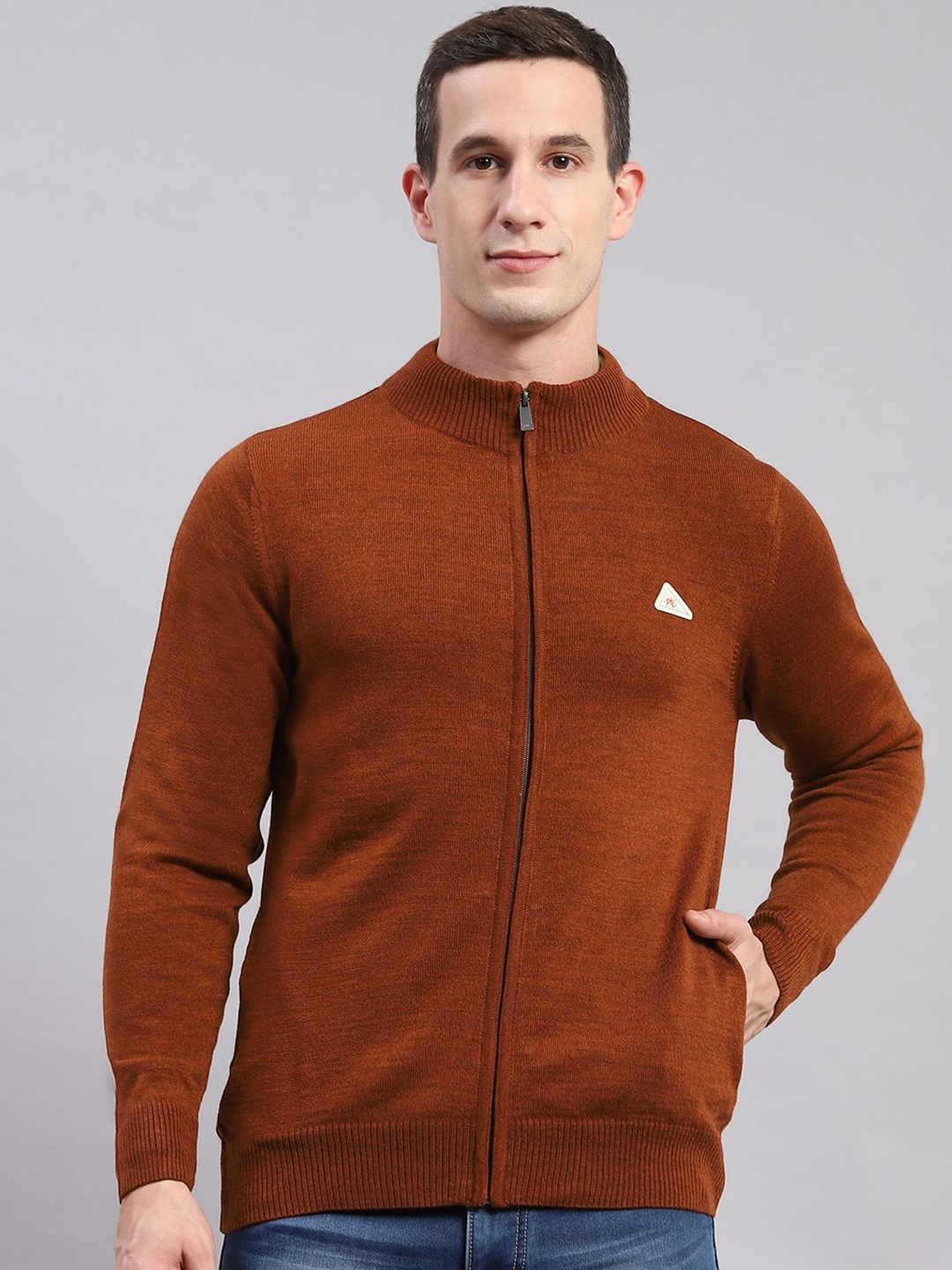 

Monte Carlo Men Woollen Cardigan, Rust