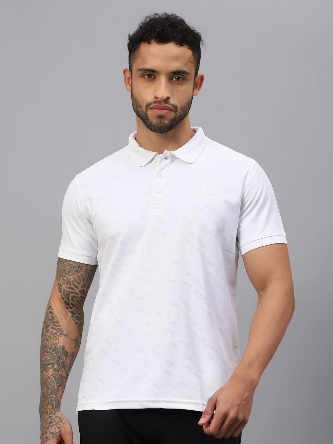 

VECTOR X Men Solid Polo Collar T-Shirt, White