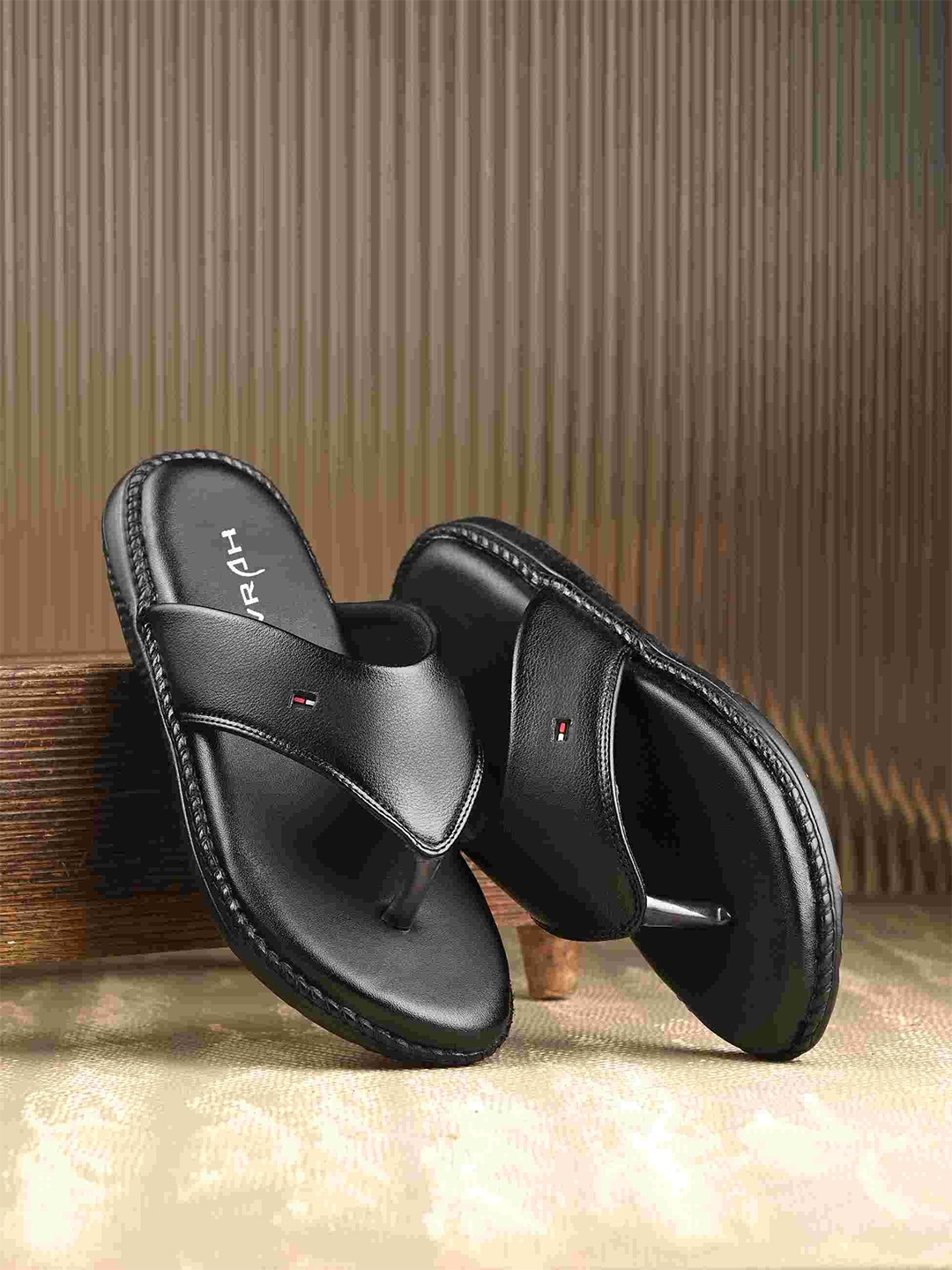 

IVRAH Men Comfort Sandals, Black