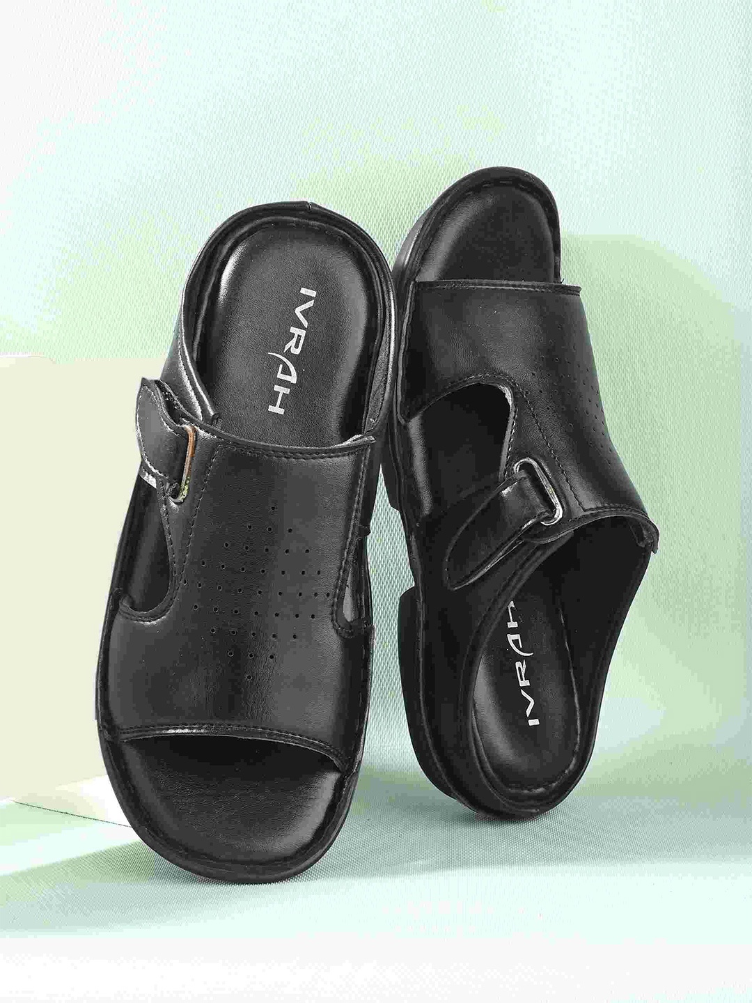 

IVRAH Men Comfort Sandals, Black