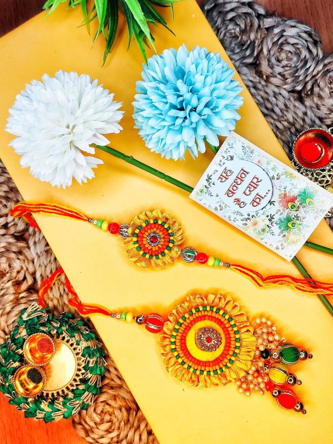 

NVR Thread Rakhi, Yellow