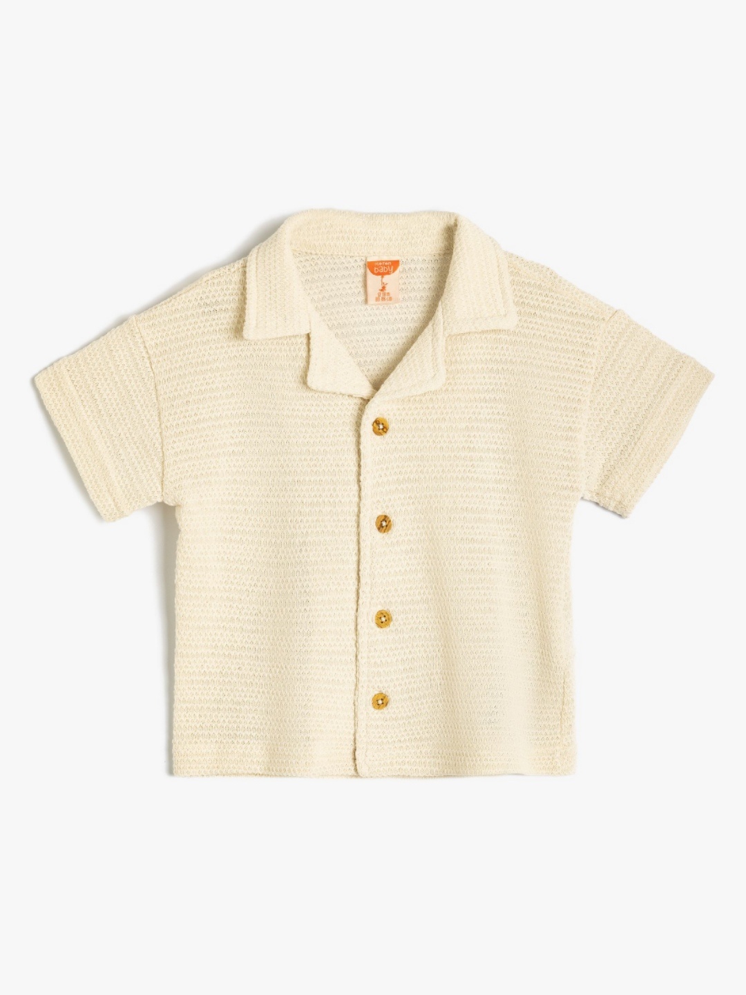

Koton Boys Polo Collar Applique T-shirt, Beige