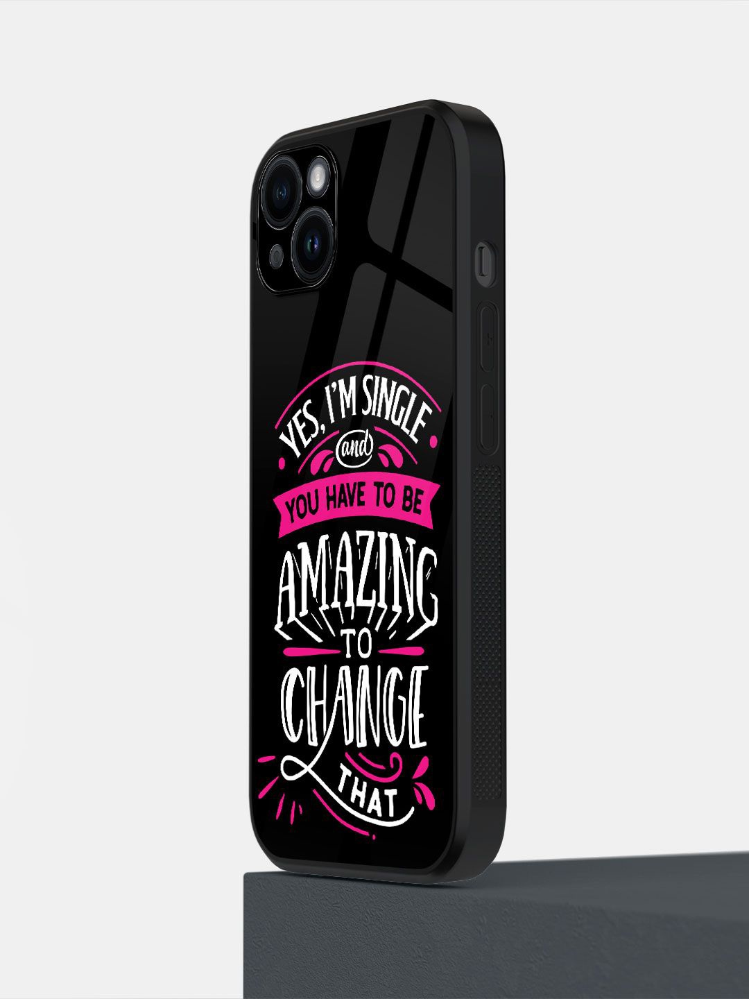 

macmerise Typography Printed iPhone 14 Plus Back Case Mobile Accessories, Black