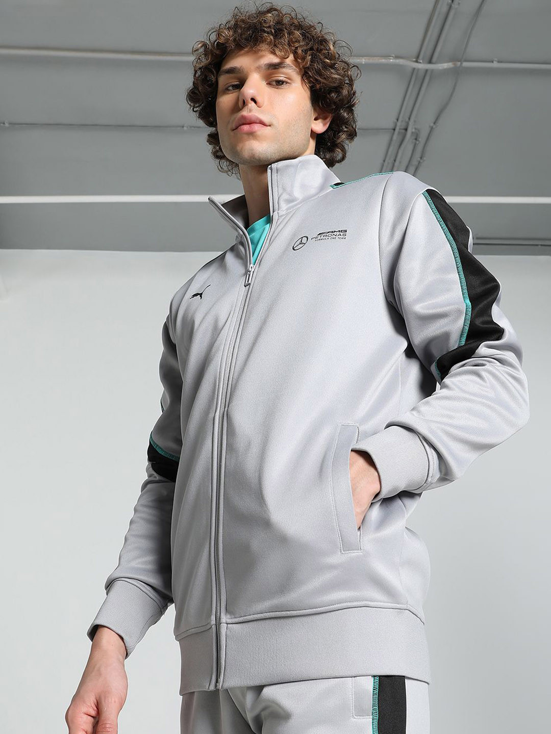 

PUMA Motorsport Men Colourblocked Sporty Jacket, Grey