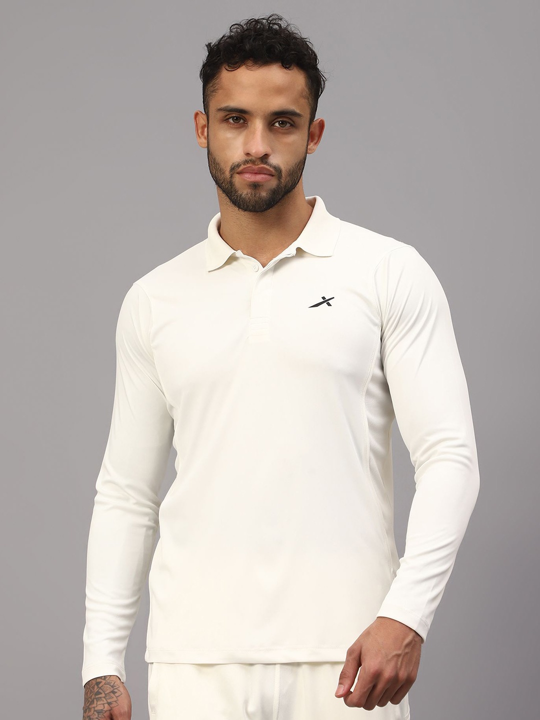 

VECTOR X Men Solid Polo Collar T-Shirt, White