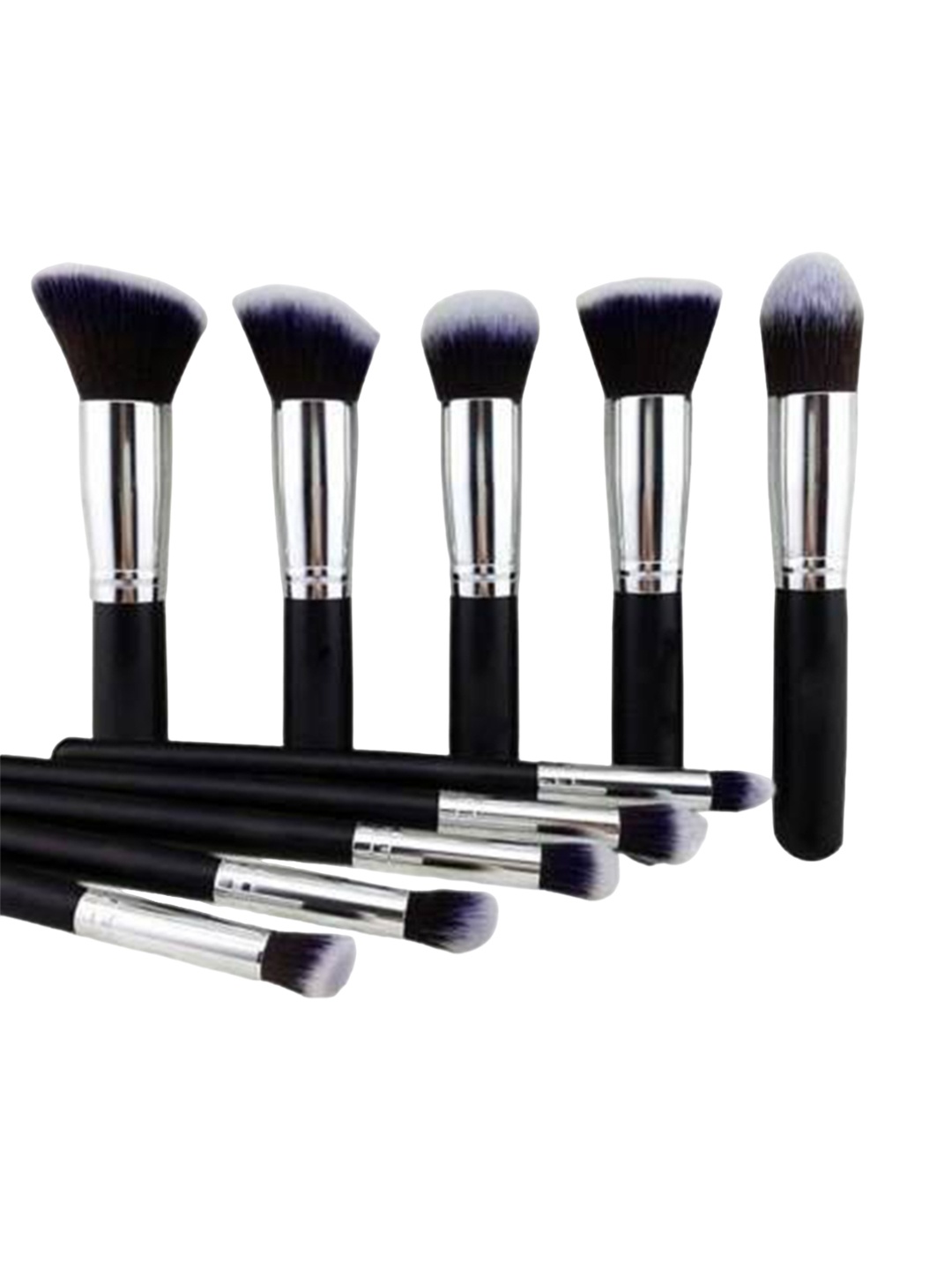 

Yoana Set Of 10 Best Makeup Brushes, Black
