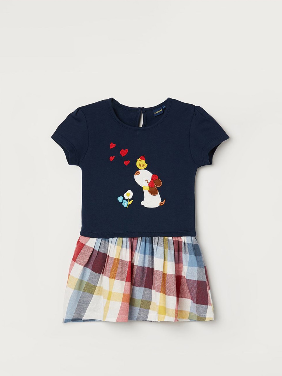 

Juniors by Lifestyle Checked Fit & Flare Dress, Blue
