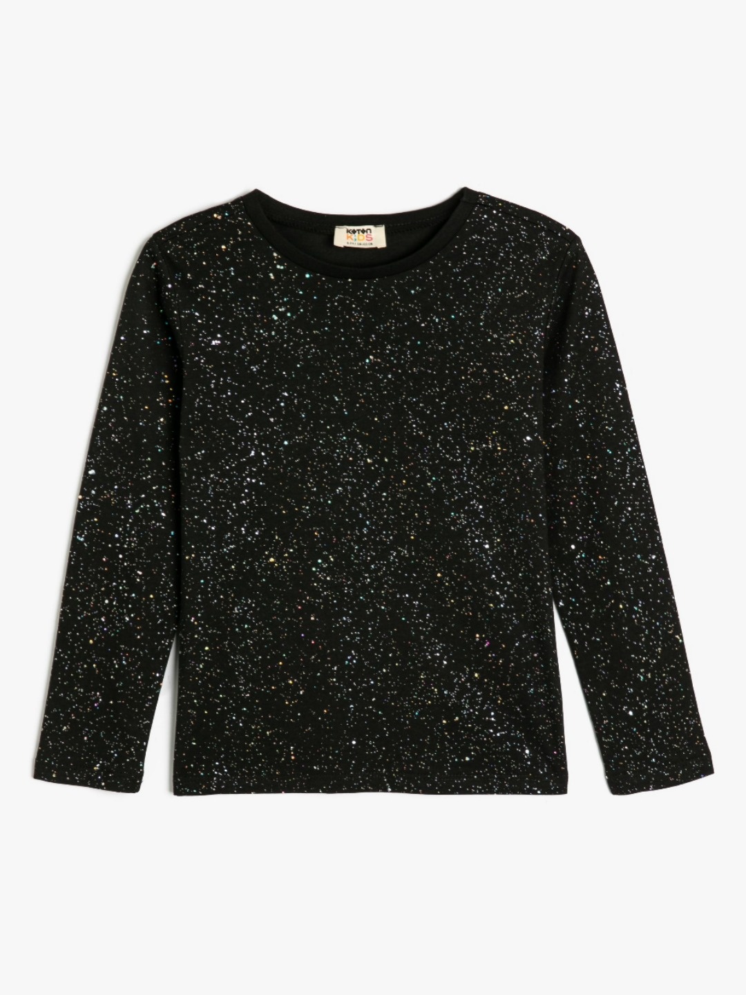 

Koton Girls Polka Dot Printed T-shirt, Black
