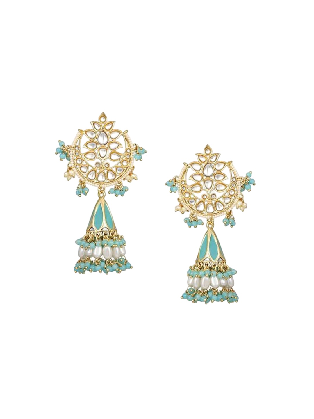 

BDIVA Contemporary Jhumkas Earrings, Gold