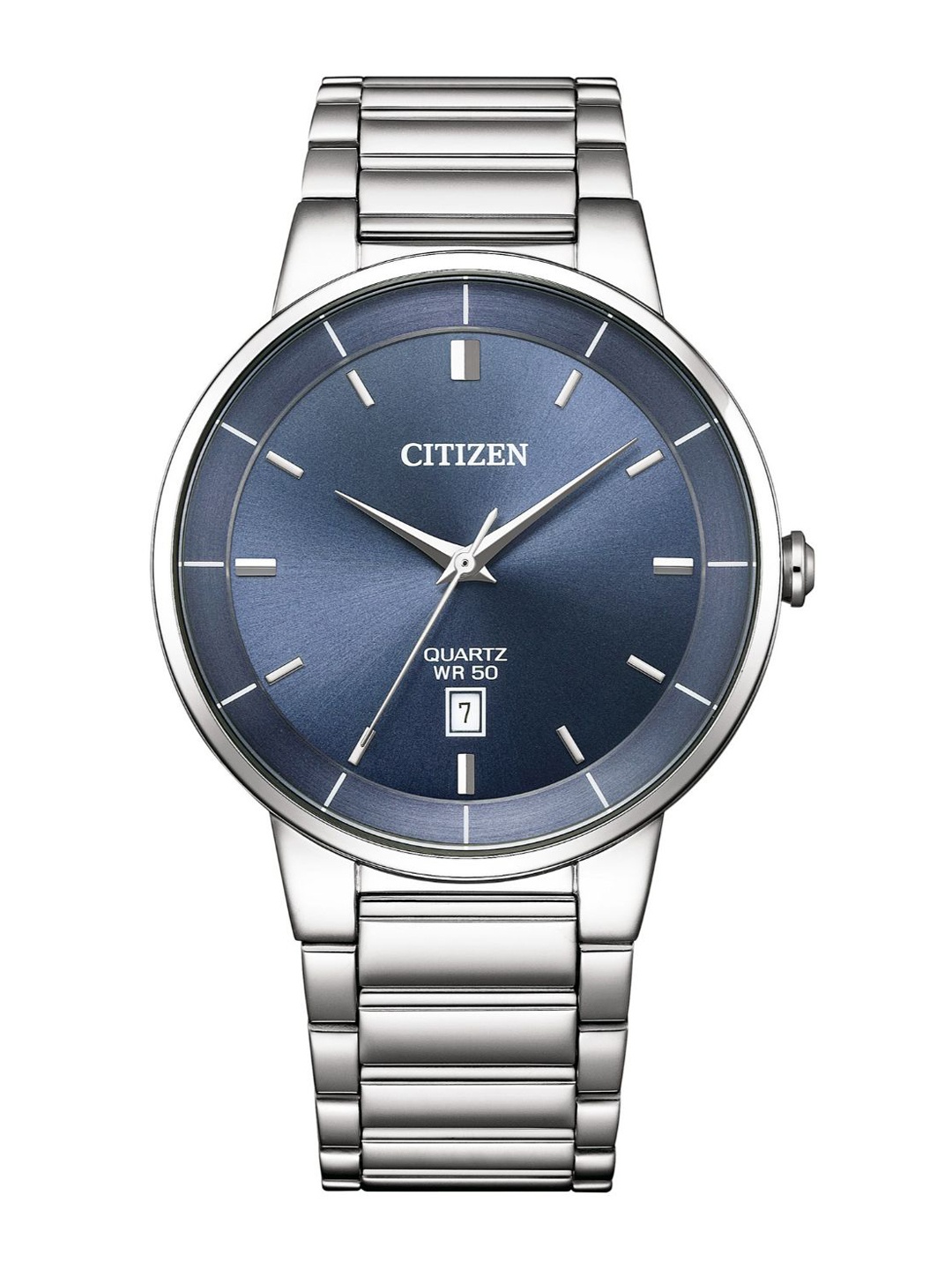 

Citizen Men Dial & Stainless Steel Bracelet Style Straps Analogue Watch BI5120-51L, Blue