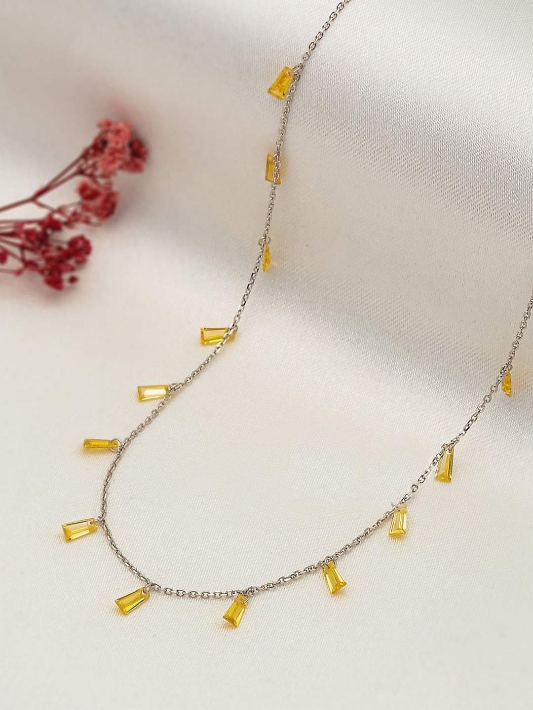 

De Flossy Silver Women 925 Sterling Silver Chain, Yellow