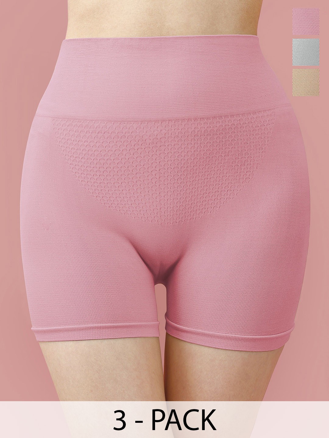 

Trendmalls Pack Of 3 Tummy & Thigh Shapewear, Beige