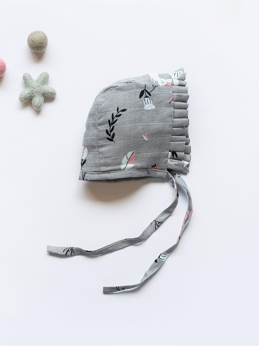 

cocoon care Unisex Kids Printed Beanie, Grey