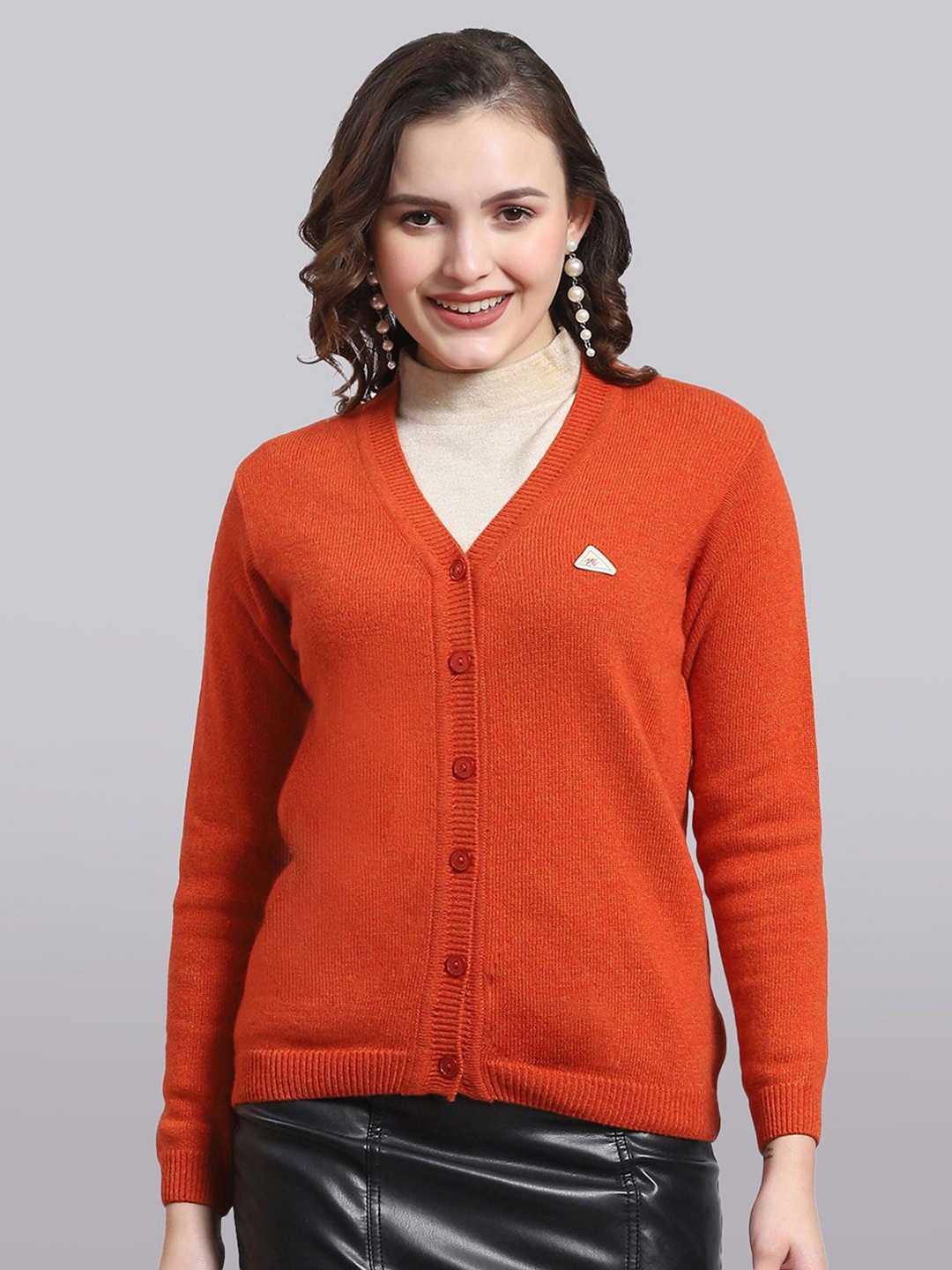 

Monte Carlo Women Woollen Cardigan, Orange