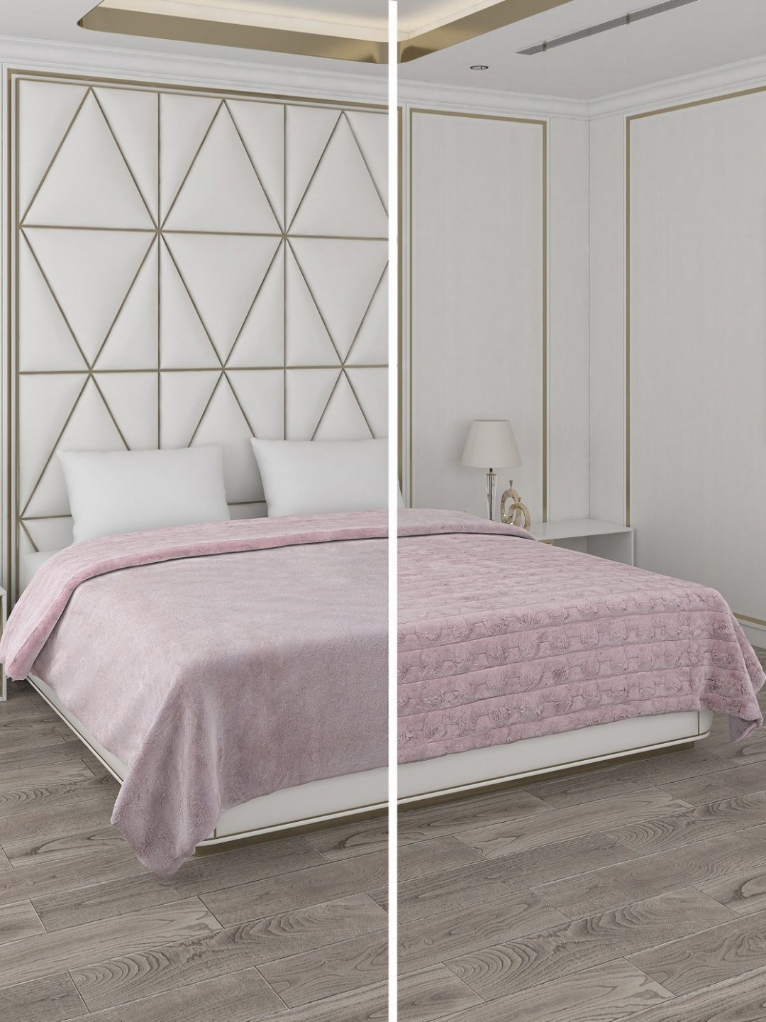 

Monte Carlo Pink Self Designed Heavy Winter 850 GSM Double Bed Blankets