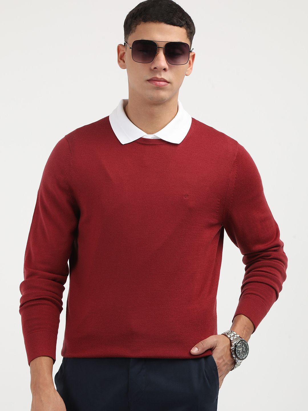 

Calvin Klein Jeans Men Woollen Pullover, Red