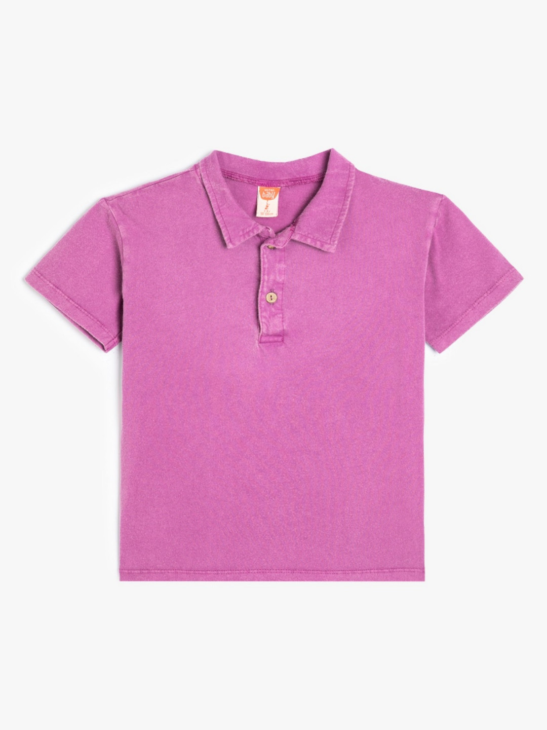 

Koton Boys Polo Collar Applique T-shirt, Purple