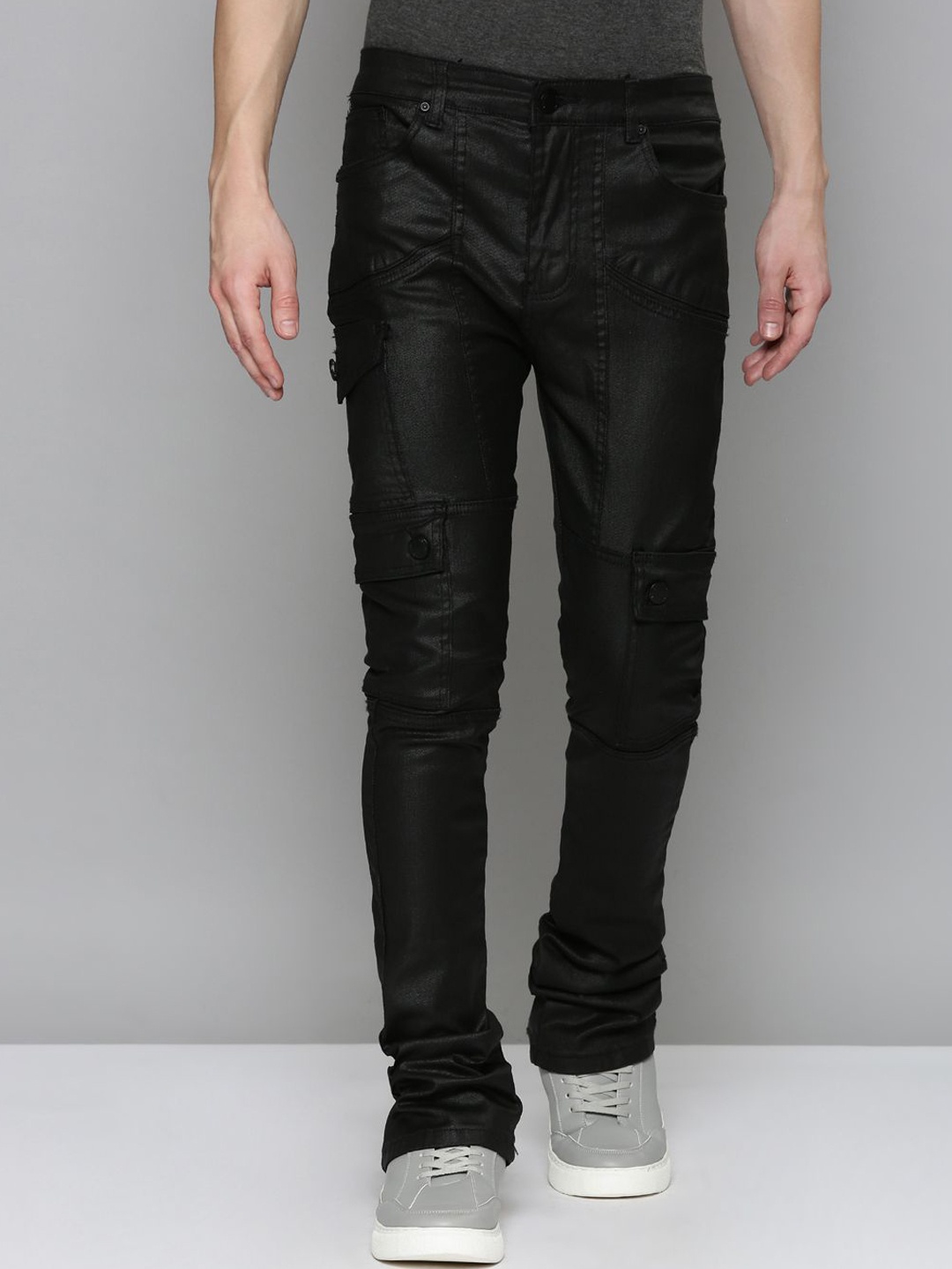 

WAIMEA Men Comfort Bootcut Stretchable Jeans, Black
