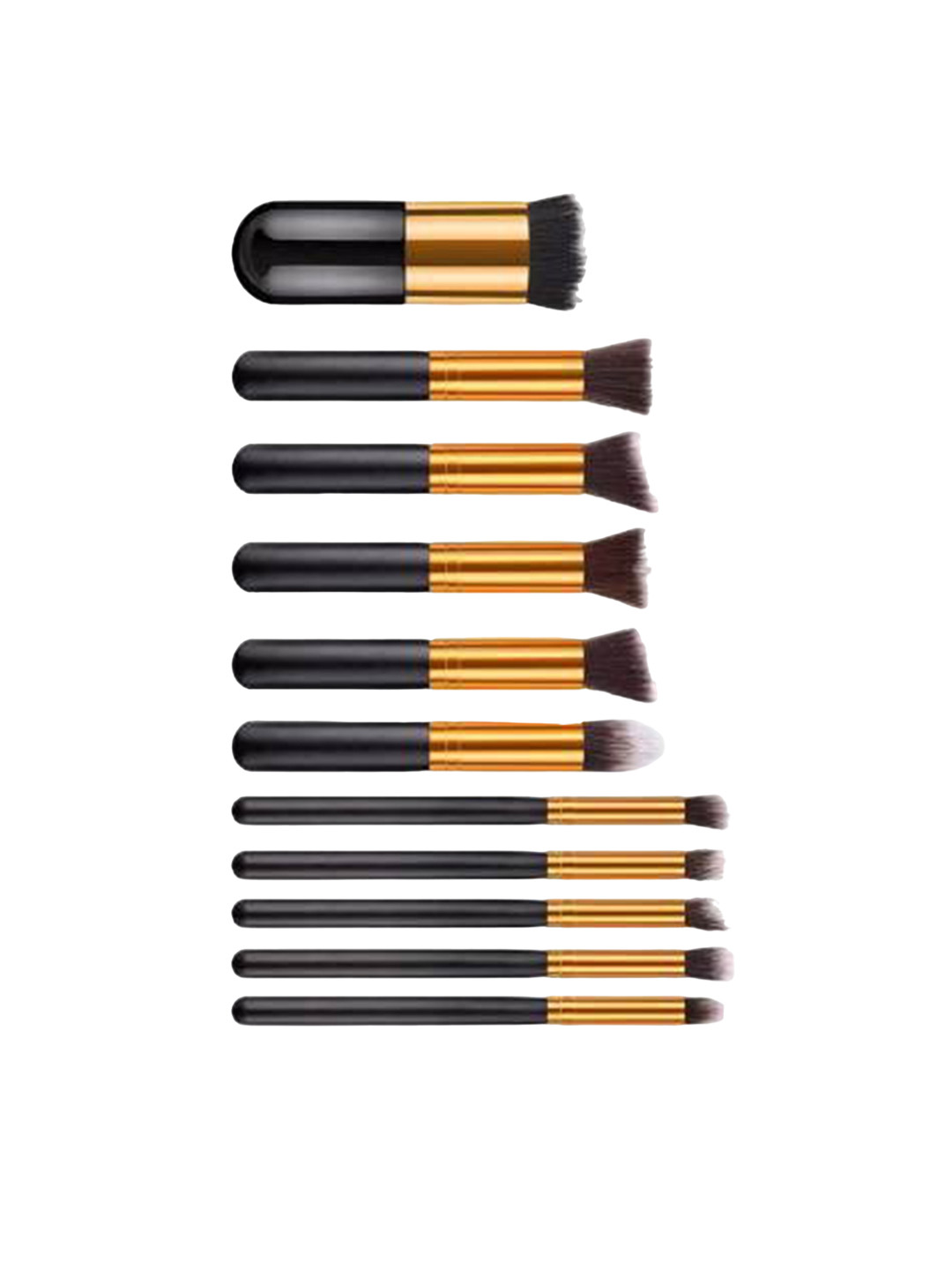 

Yoana Set Of 10 Makeup Brushes Set, Black