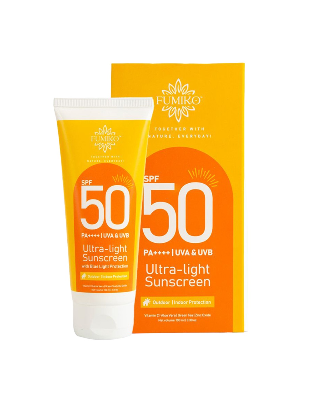 

Fumiko SPF 50 PA++++ with Vitamin C Ultra-light Sunscreen - 50ml, White