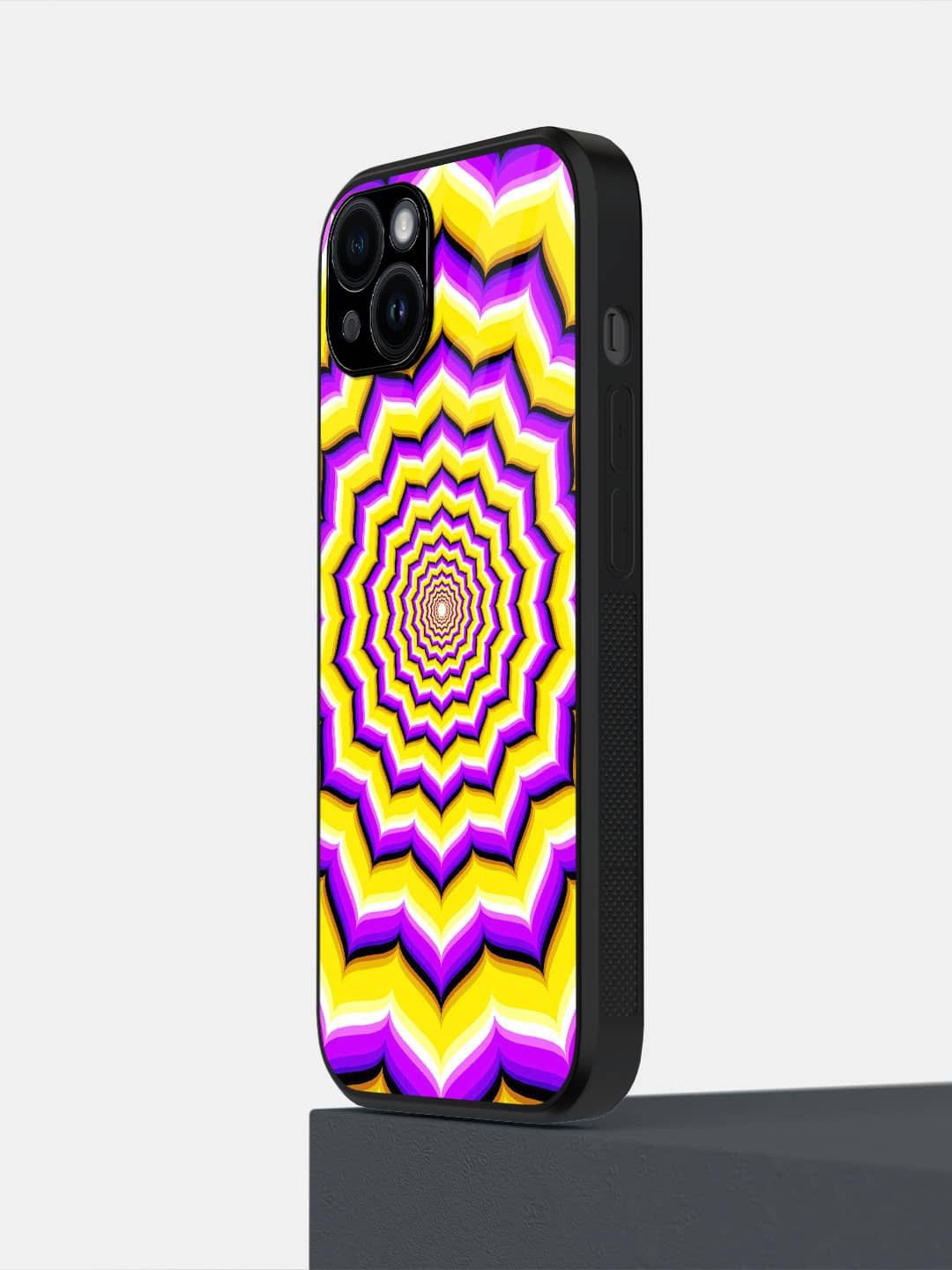 

macmerise Geometric Printed iPhone 14 Plus Back Case Mobile Accessories, Purple