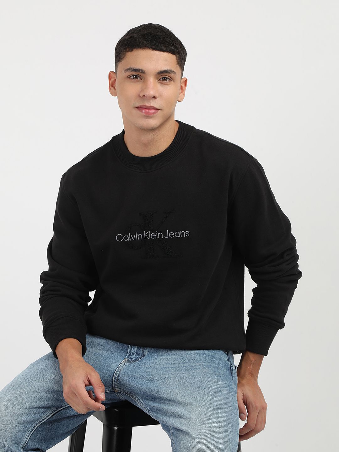 

Calvin Klein Jeans Men Printed Sweatshirt, Black