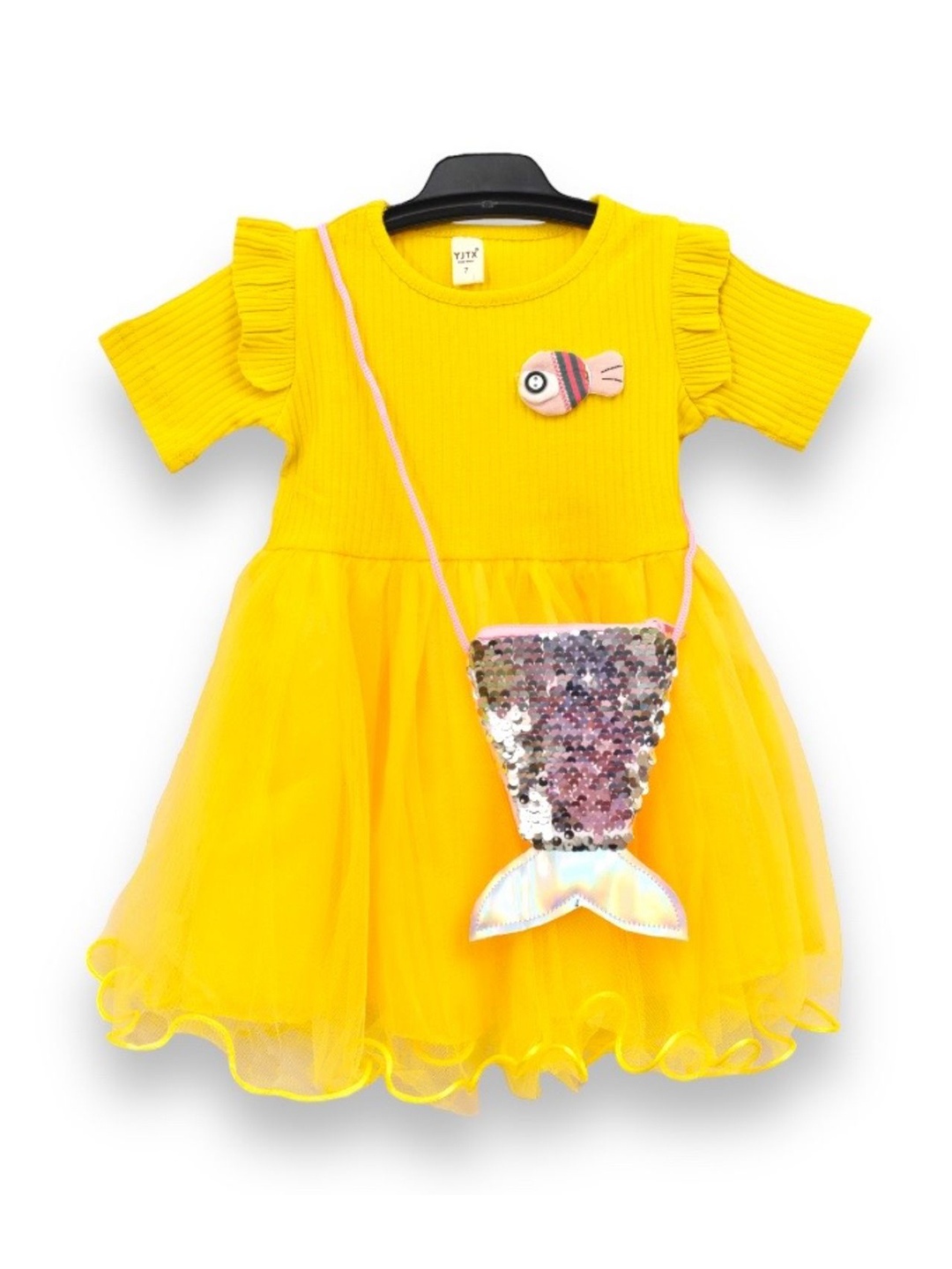 

TrendyKid Net Fit & Flare Dress, Yellow