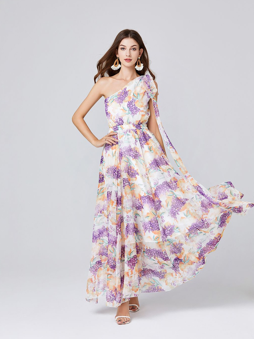 

JC Collection Tie and Dye Print Maxi Dress, Yellow