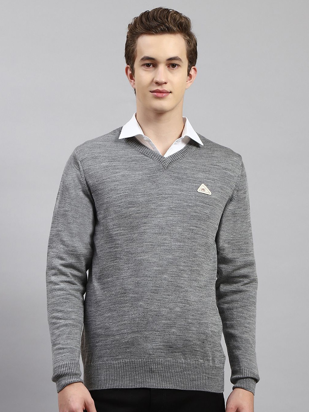 

Monte Carlo Men Woollen Pullover, Grey