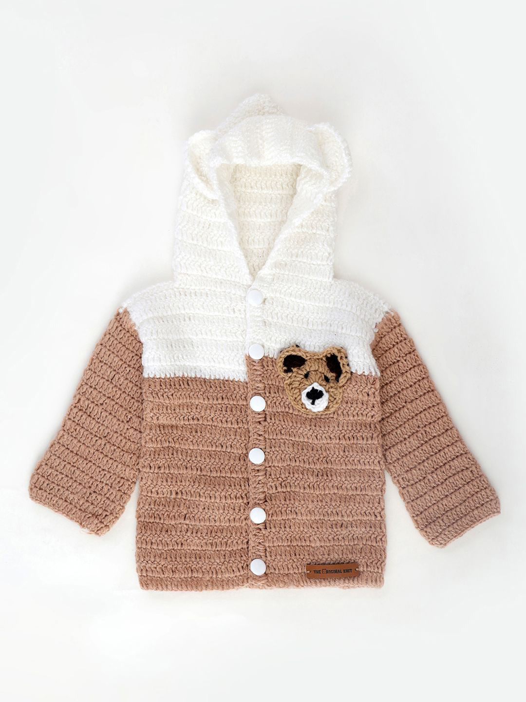 

The Original Knit Unisex Kids Colourblocked Pullover, Beige