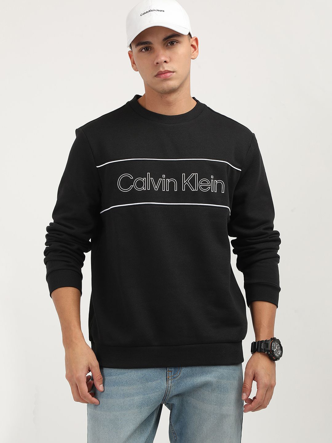 

Calvin Klein Jeans Men Printed Sweatshirt, Black