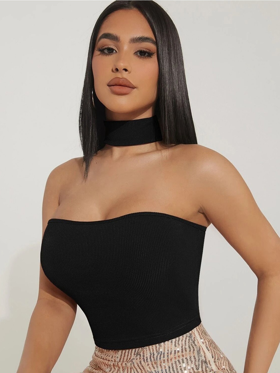 

Stylecast X Slyck Off-Shoulder Tube Top, Black