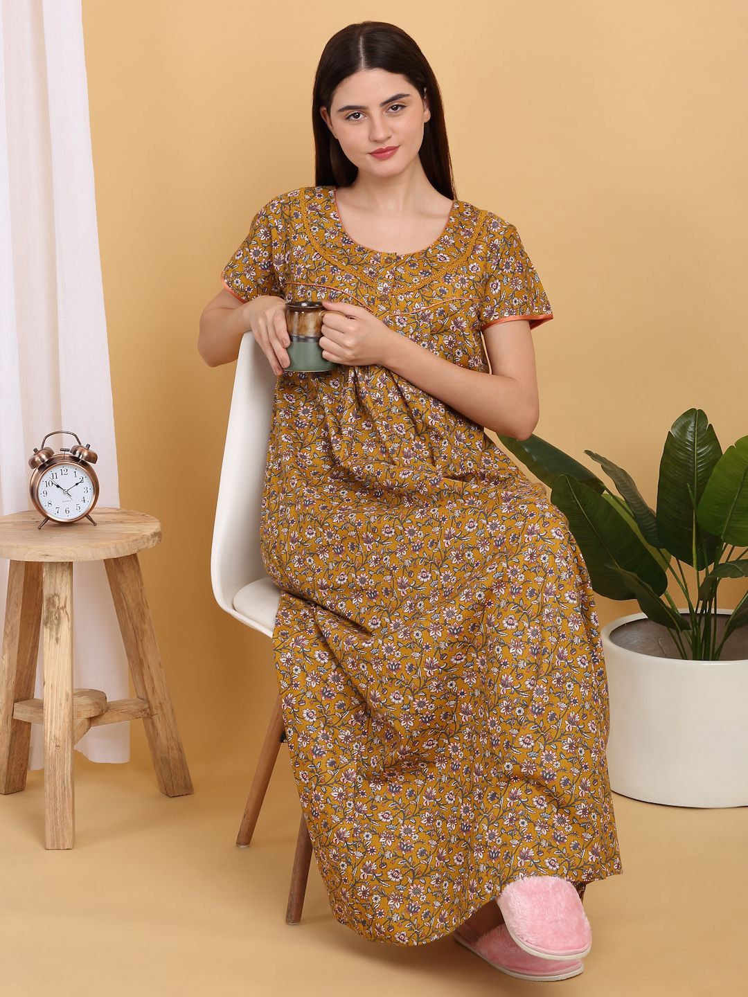 

Sweet Dreams Printed Maxi Nightdress, Yellow