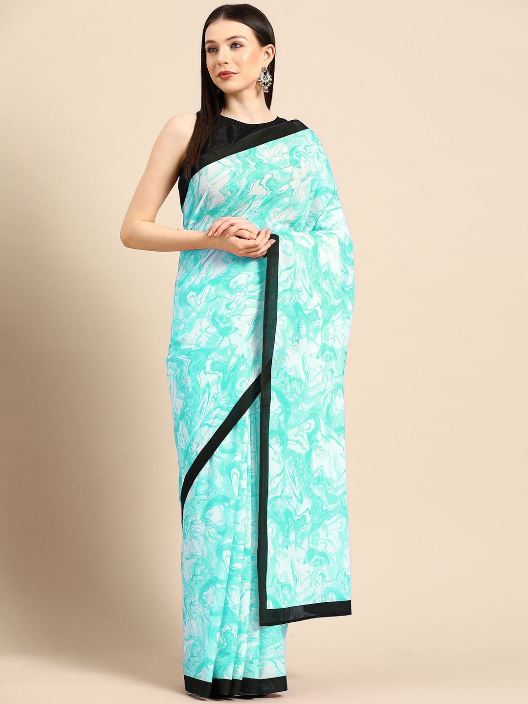 

BUTA BUTI Pure Cotton Saree, Sea green