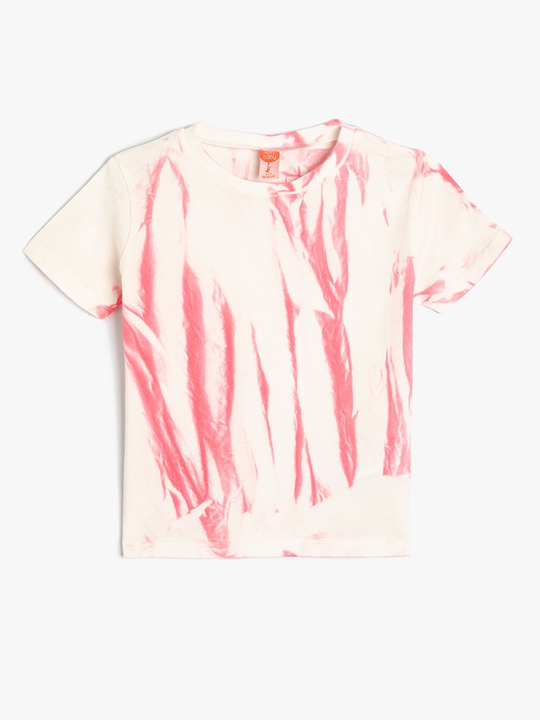 

Koton Girls Printed V-Neck Raw Edge T-shirt, Pink