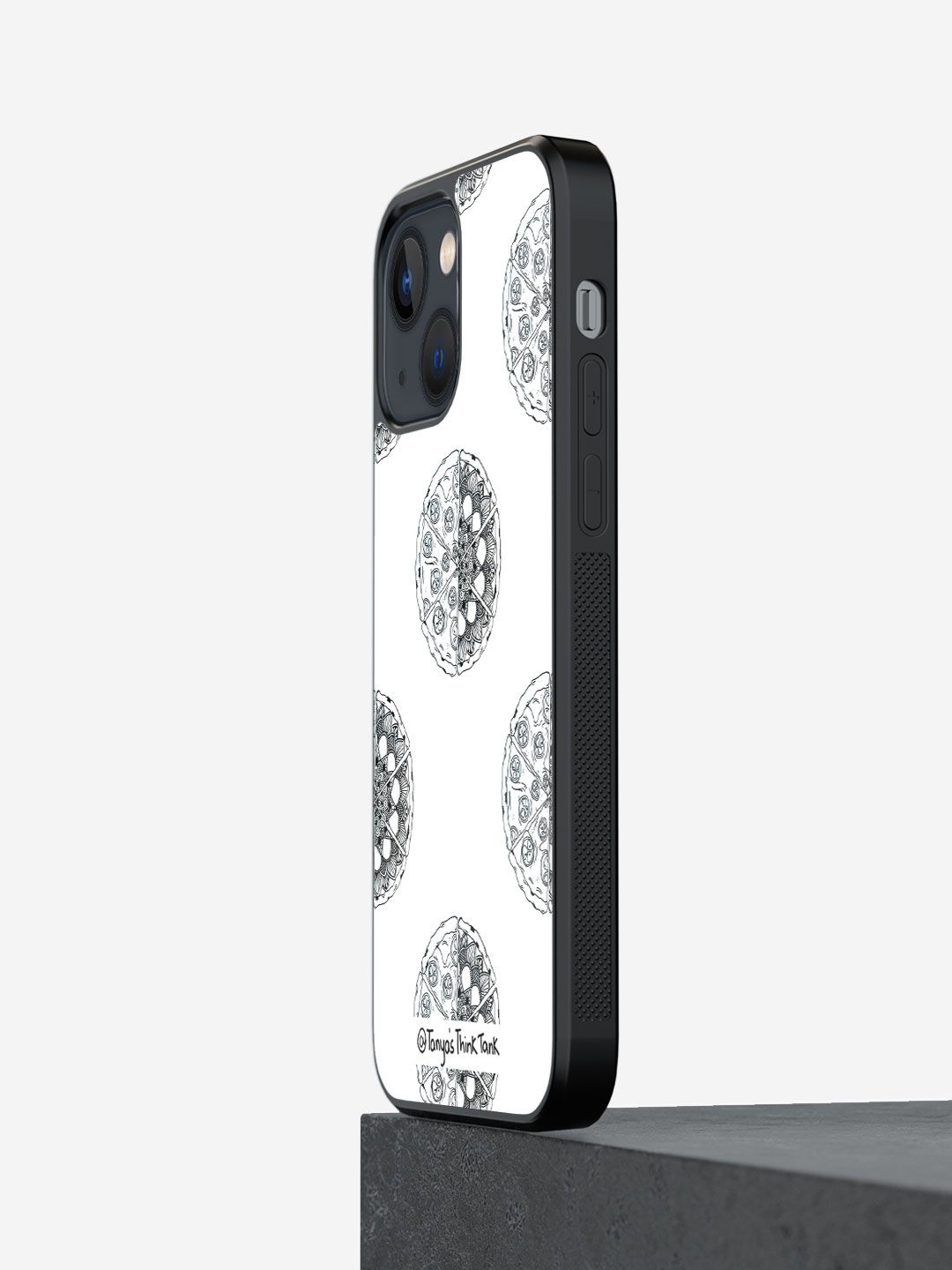 

macmerise Abstract Printed iPhone 13 Mini Back Case Mobile Accessories, White