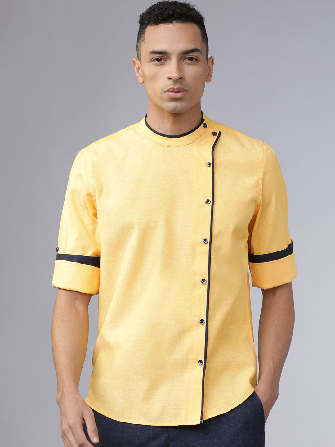 

HIGHLANDER Men Opaque Casual Shirt, Mustard