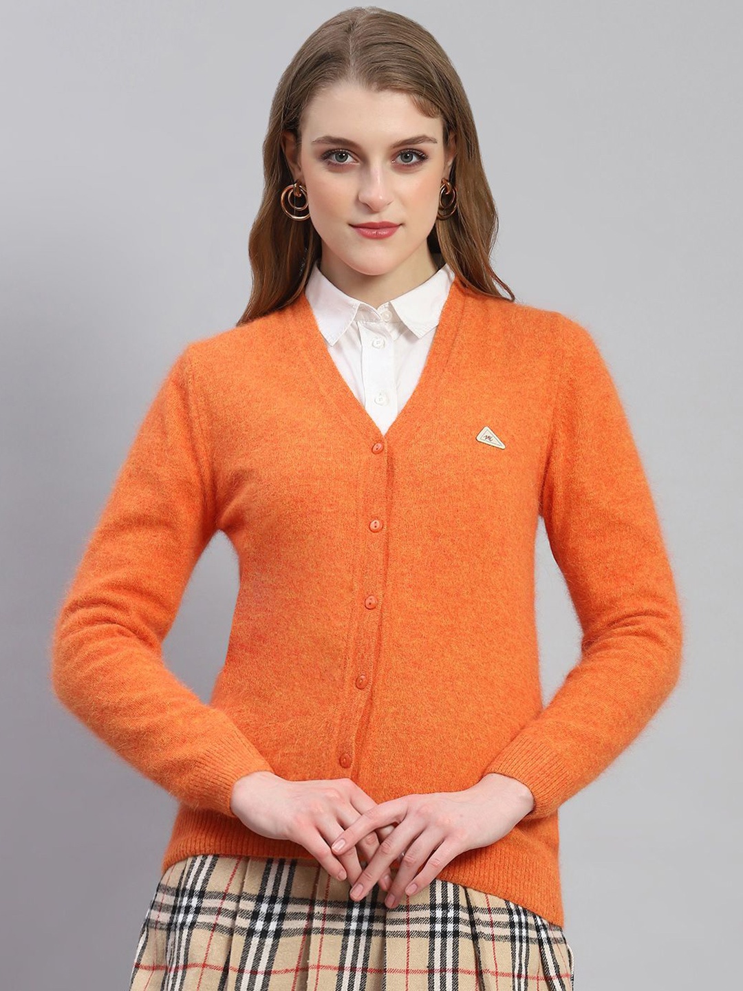 

Monte Carlo Women Woollen Cardigan, Orange