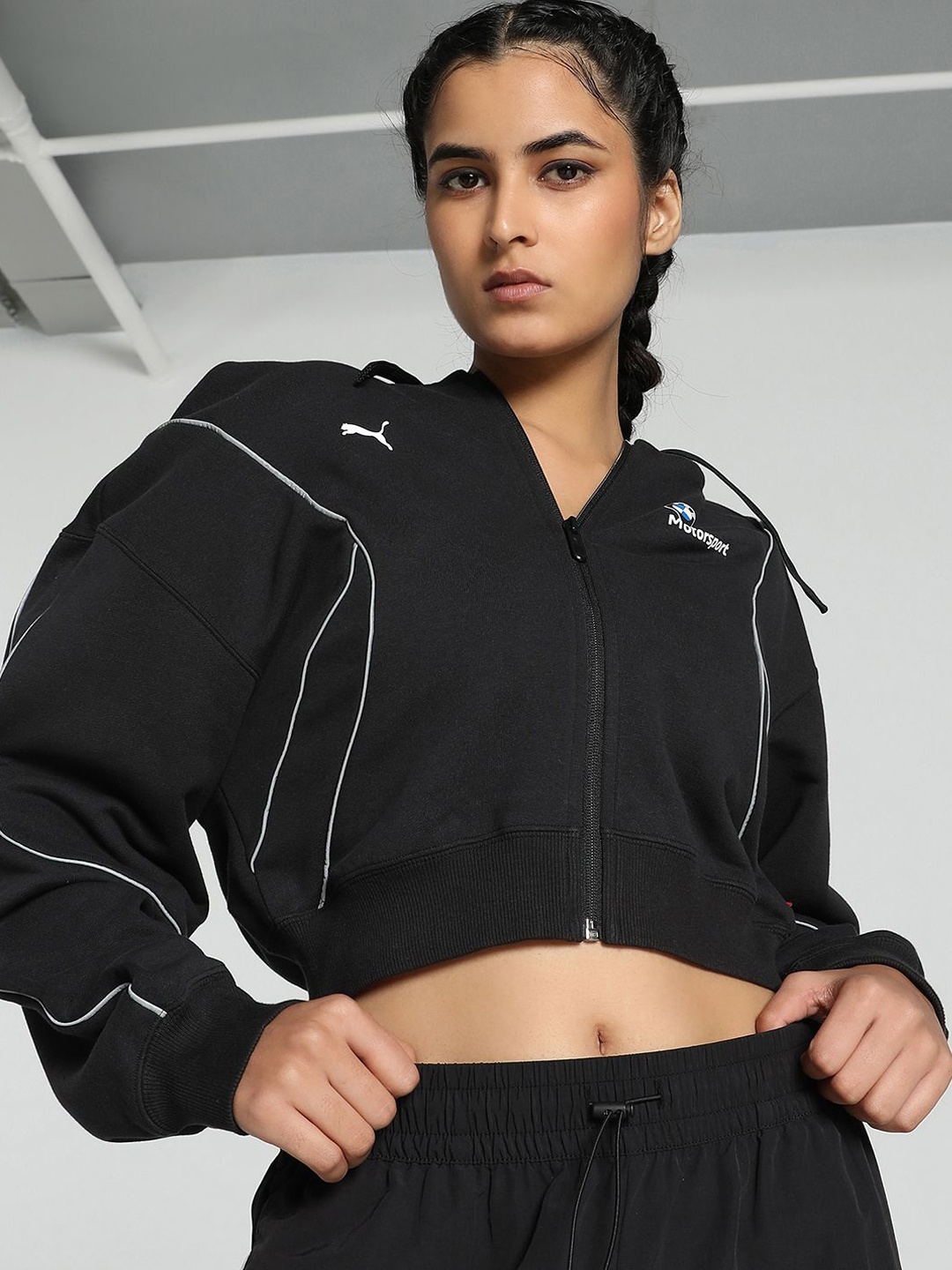 

PUMA Motorsport Women Crop Sporty Jacket, Black