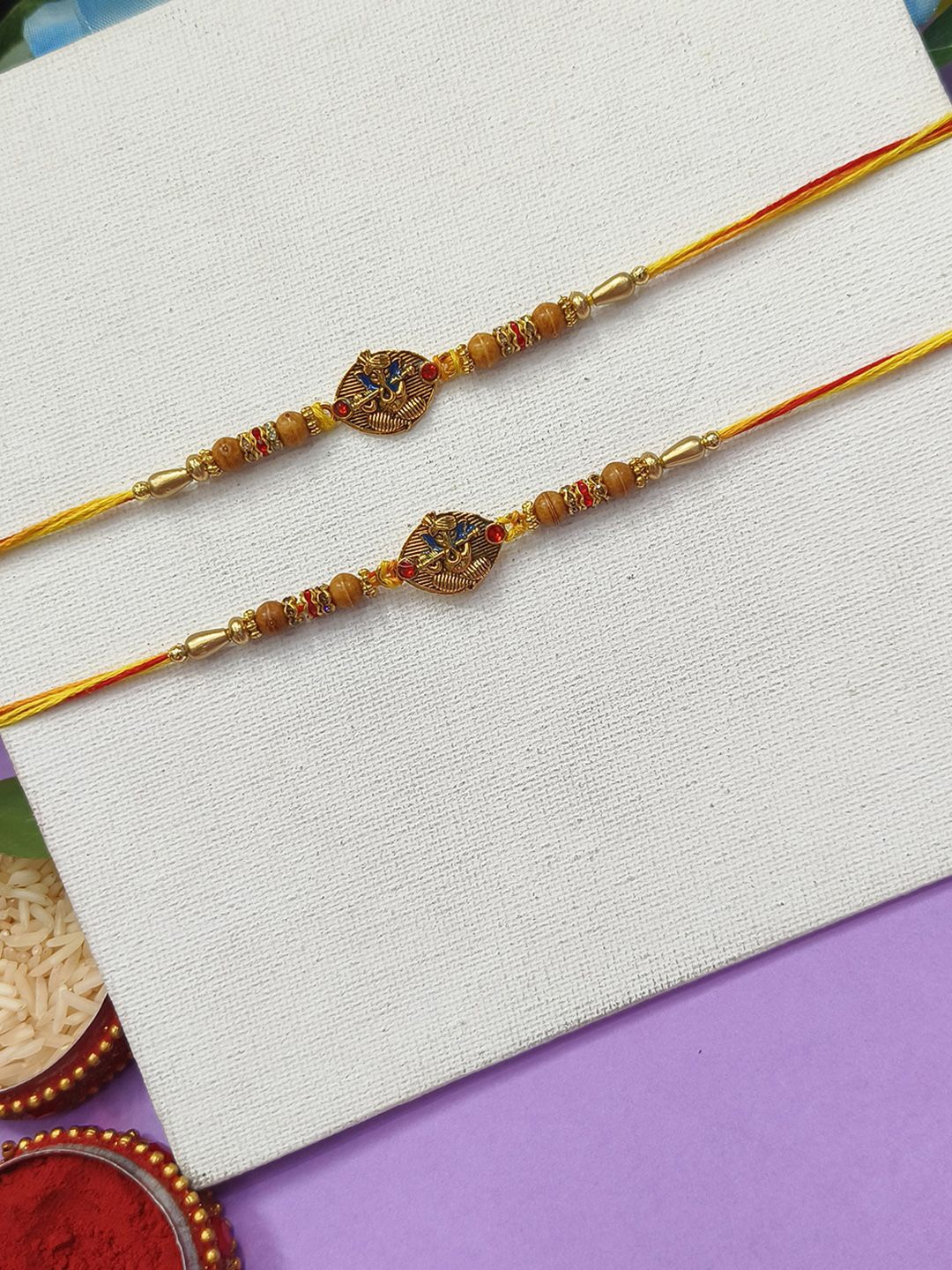 

StileAdda Thread Rakhi, Gold